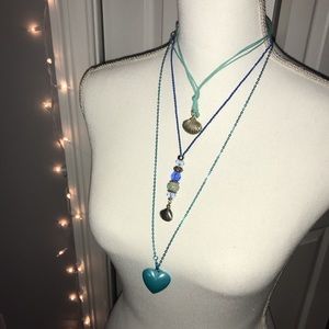 Pretty In Blue 3 Piece Necklace Set